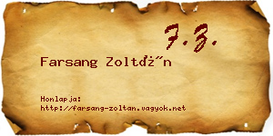 Farsang Zoltán névjegykártya