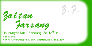 zoltan farsang business card